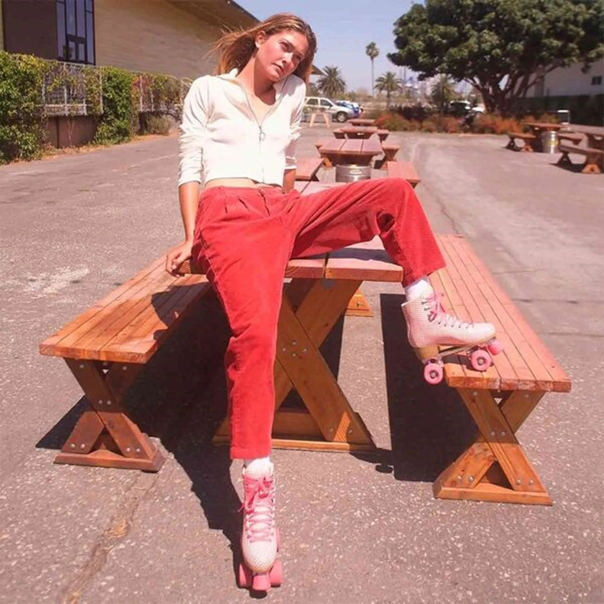 Impala Rollerskaters Pink Tartan