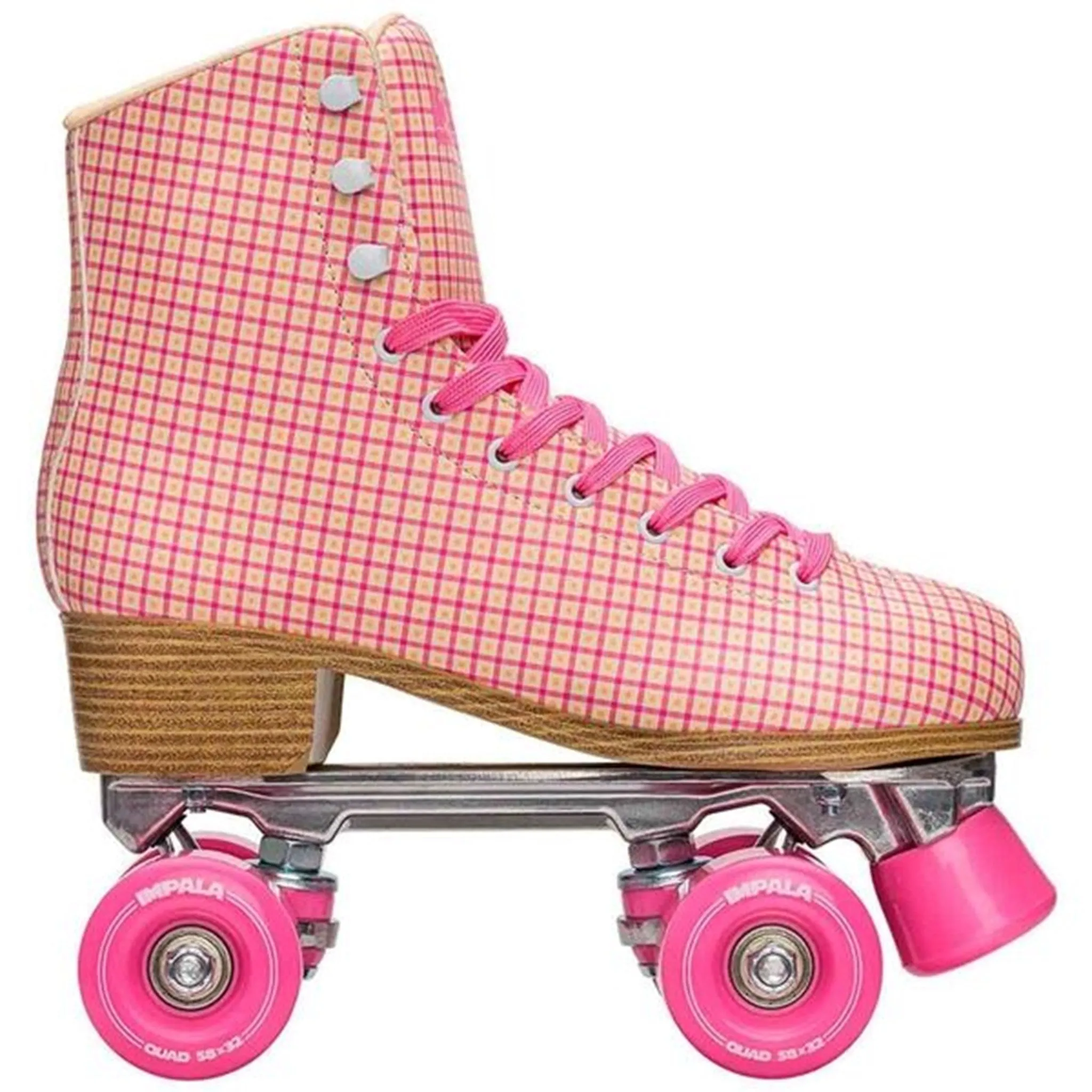 Impala Rollerskaters Pink Tartan