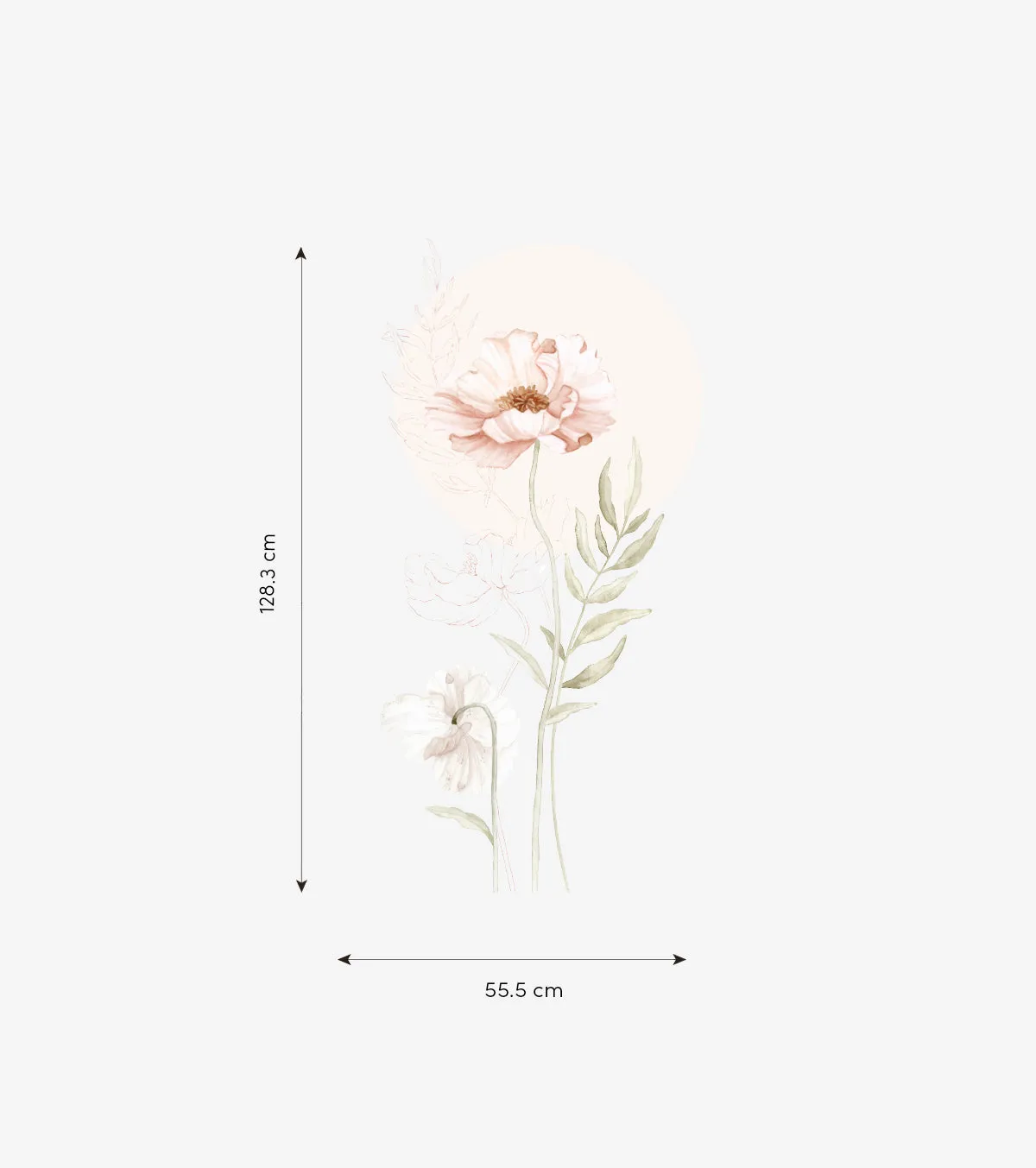 Islandic Poppies | Wall Decals - Big Poppy XL in TUBE