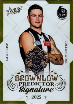 Jack Crisp, Brownlow Predictor Signature, 2025 Select AFL Footy Stars