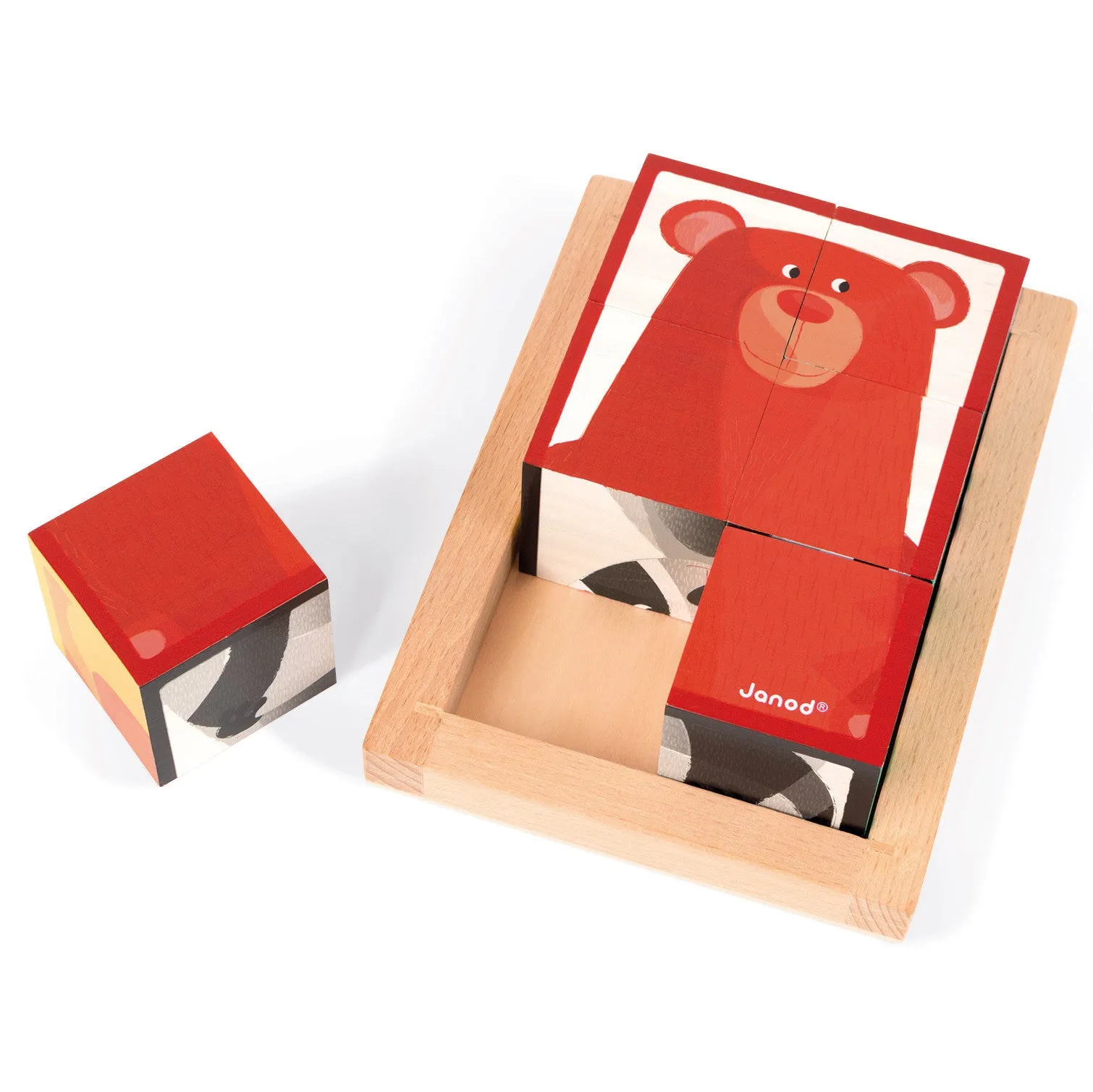 Janod 6 Forest Blocks in Wooden Box