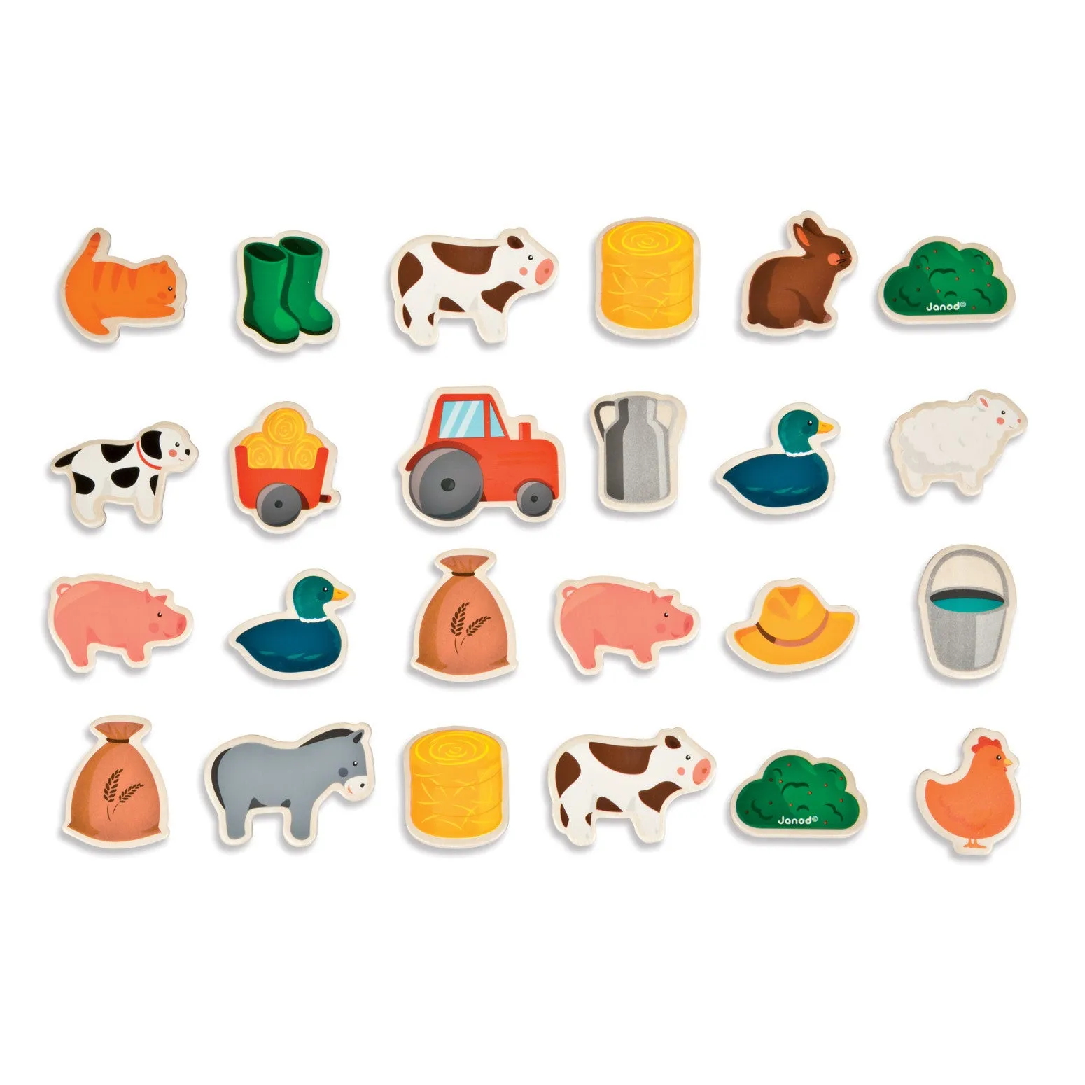 Janod Barnyard Magnets 24 pcs