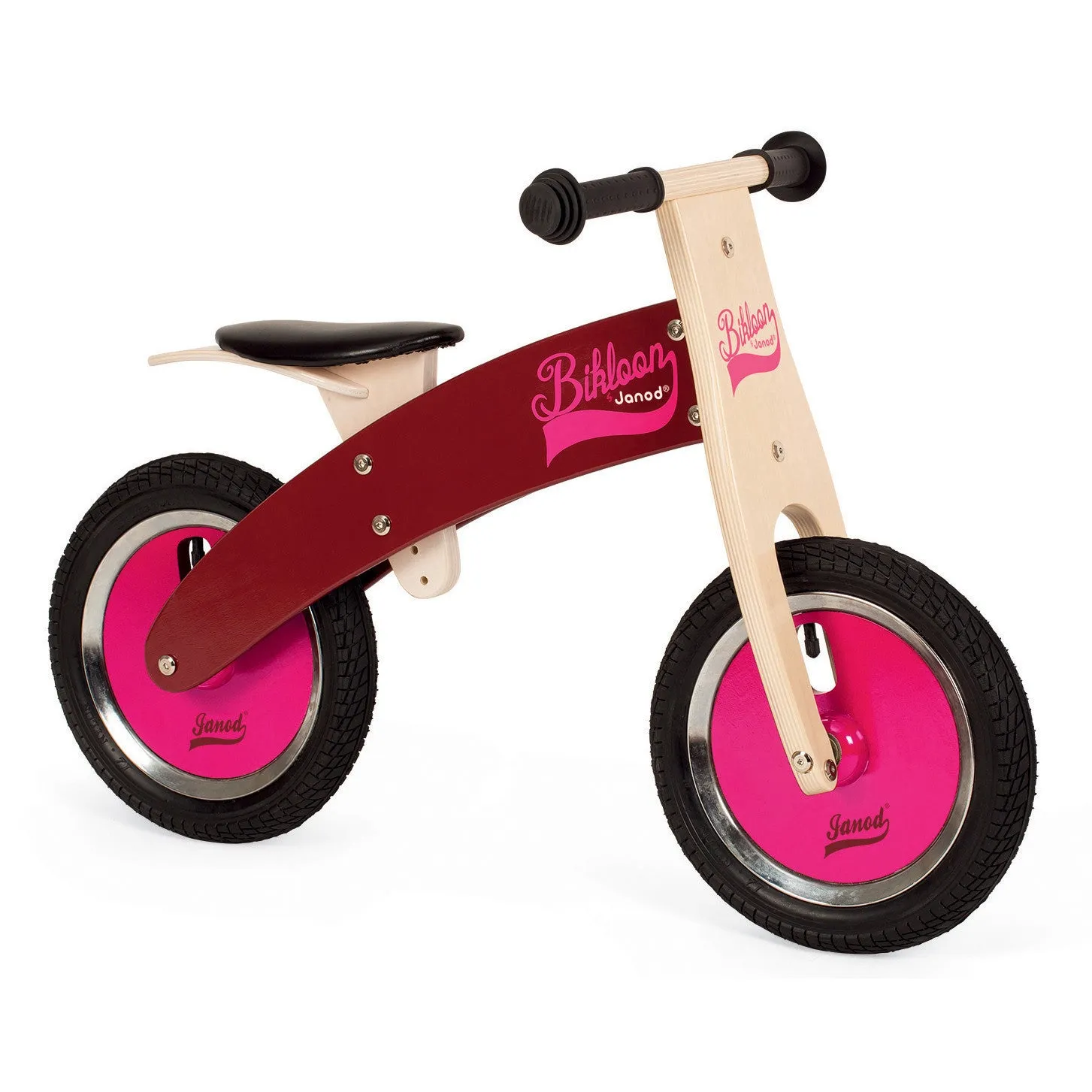 Janod Bikloon Balance Bike Pink Burgundy