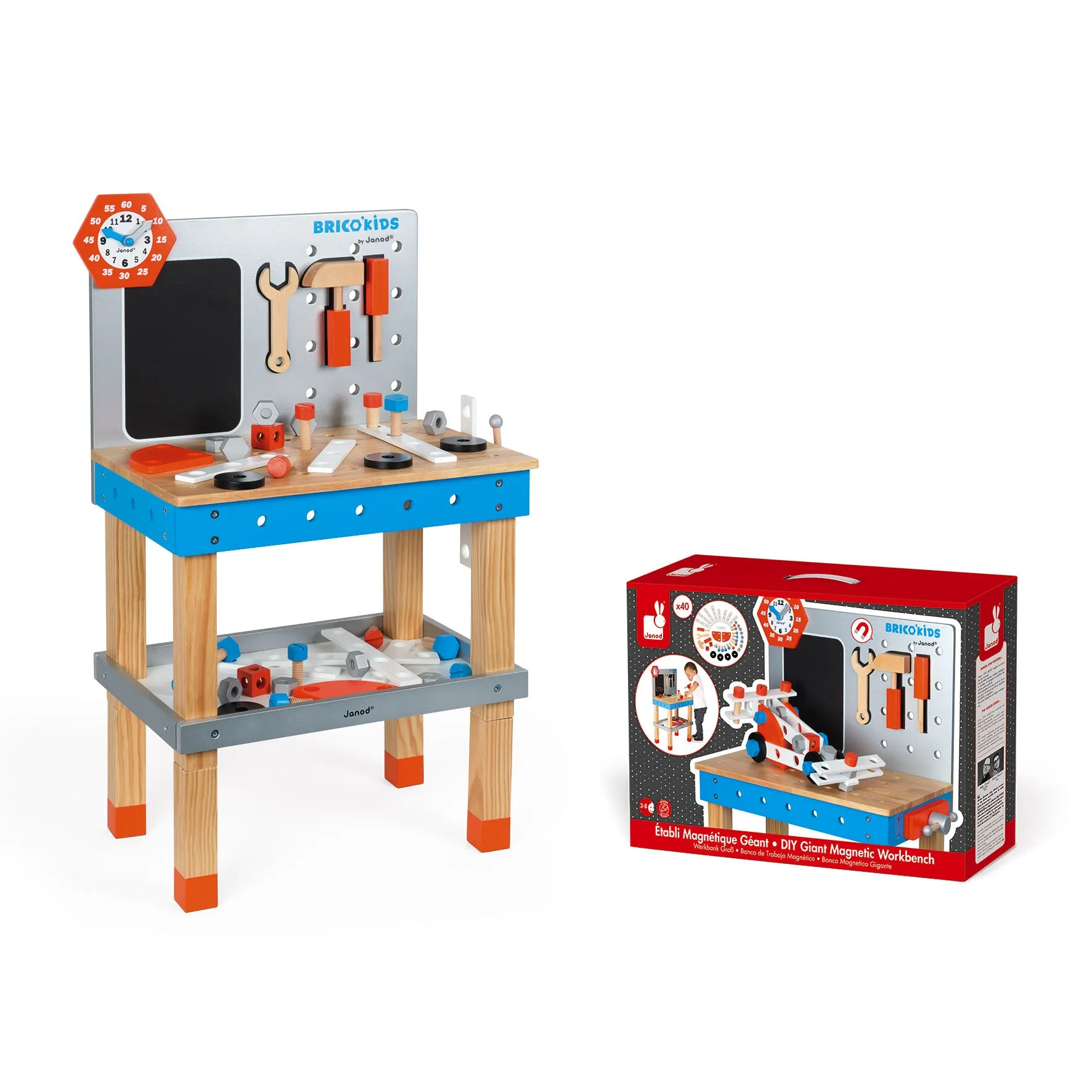 Janod Bricokids DIY Giant Magnetic Workbench