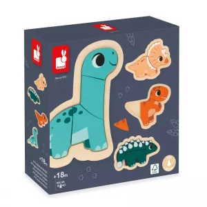 Janod Dino 4 Progressive Puzzles Dino