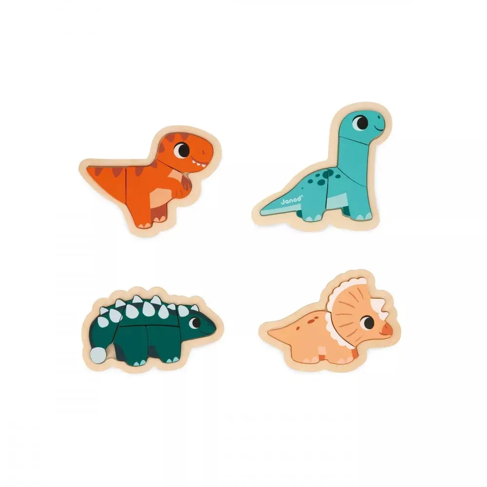 Janod Dino 4 Progressive Puzzles Dino