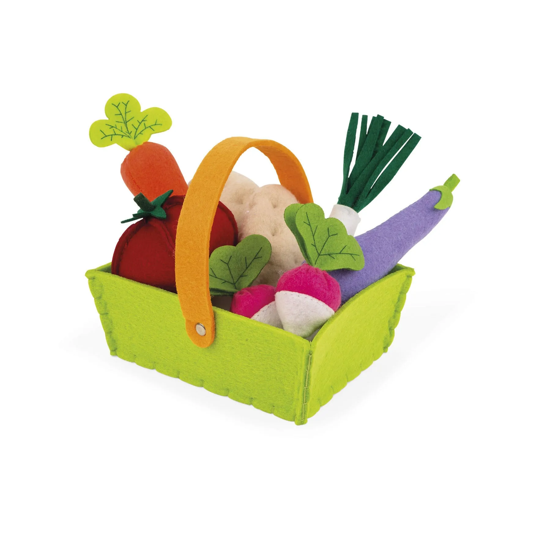 Janod Fabric Basket with 8 Vegetables