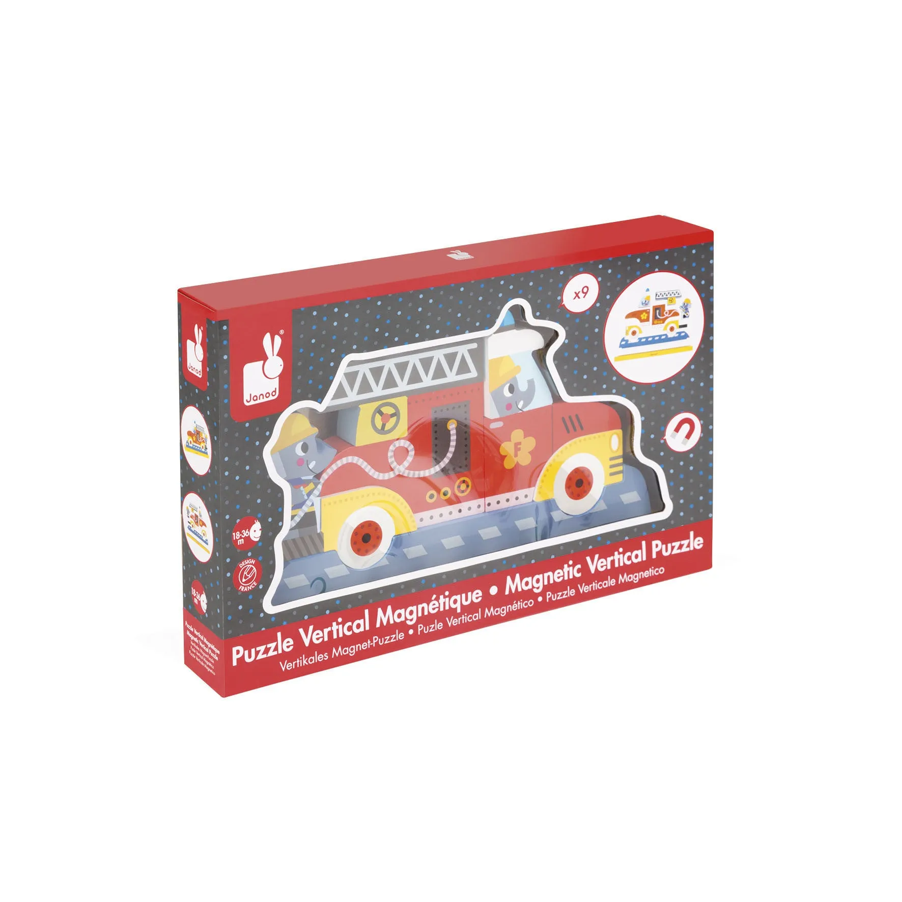 Janod Firemen Magnetic Vertical Puzzle