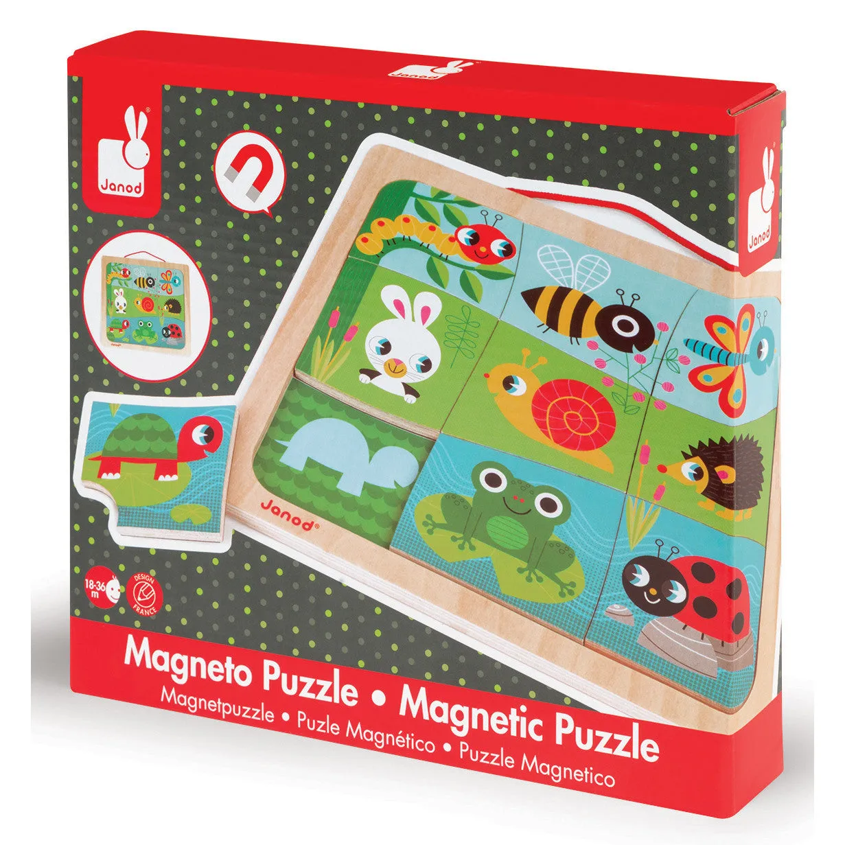 Janod Happy Garden Magnetic Puzzle
