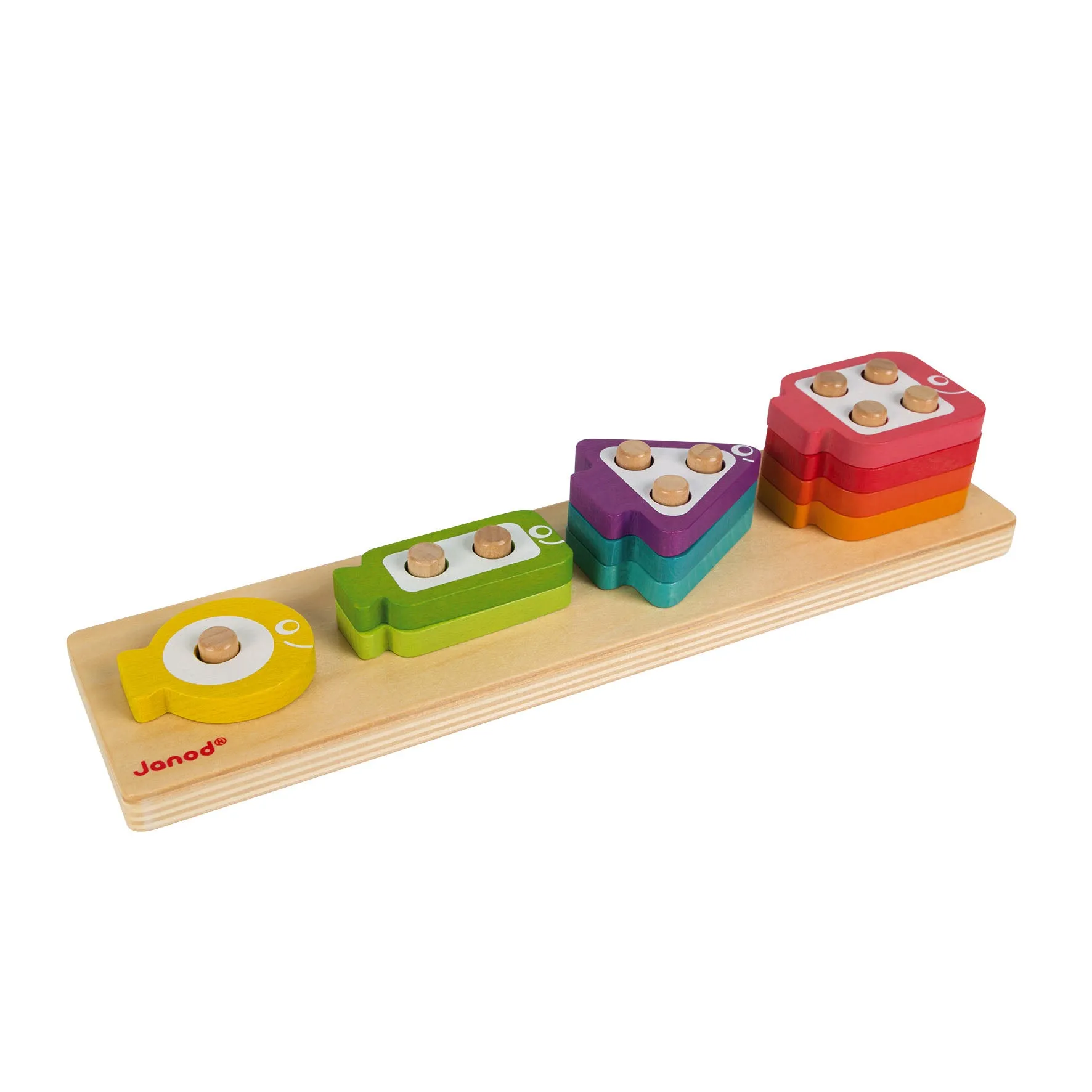 Janod I Wood Fish Stacking Game