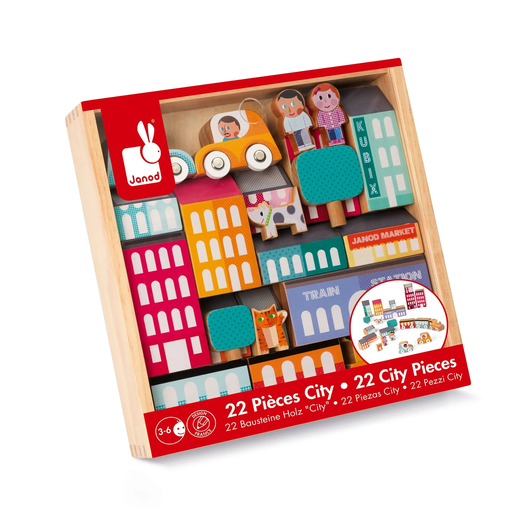 Janod Kubix 22 City Pieces