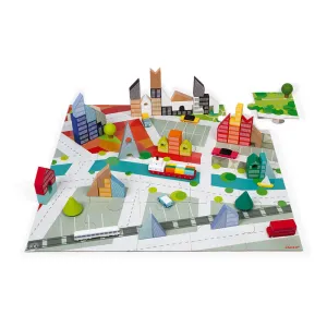 Janod Kubix 60 - Block Set   City Puzzle