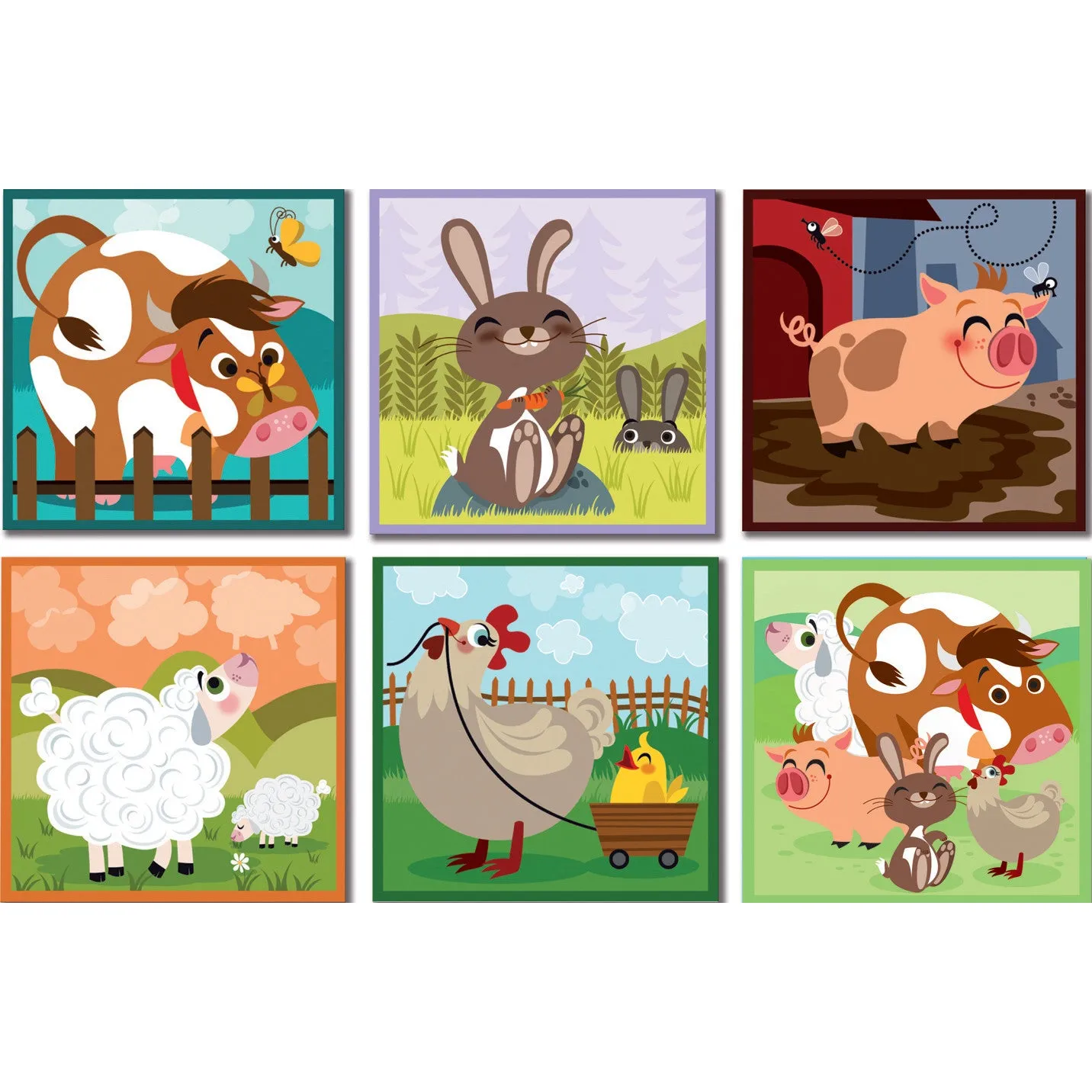 Janod Kubkid Farm Animals Blocks