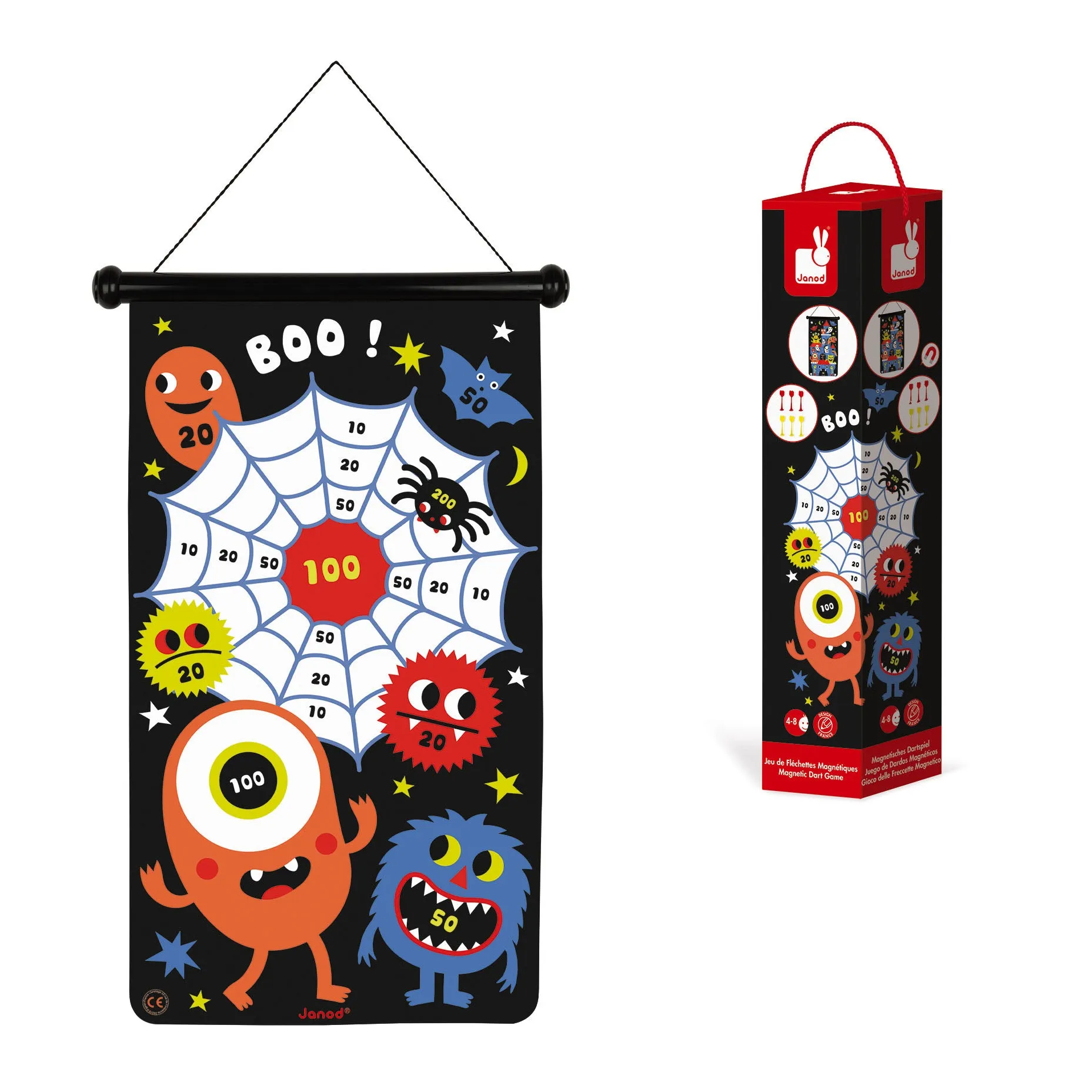 Janod Magnetic Dart Game - Monsters