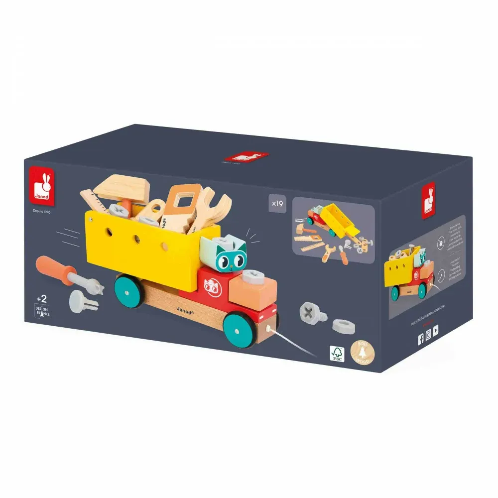 Janod Pull Along DIY Truck