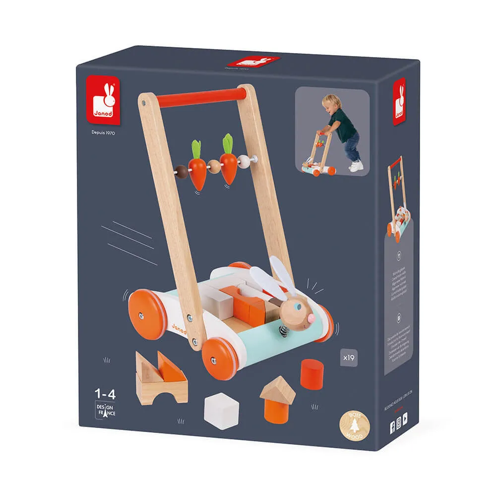 Janod Rabbit Block Cart