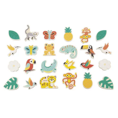 Janod Tropik - 24-Piece Tropical Magnets Set