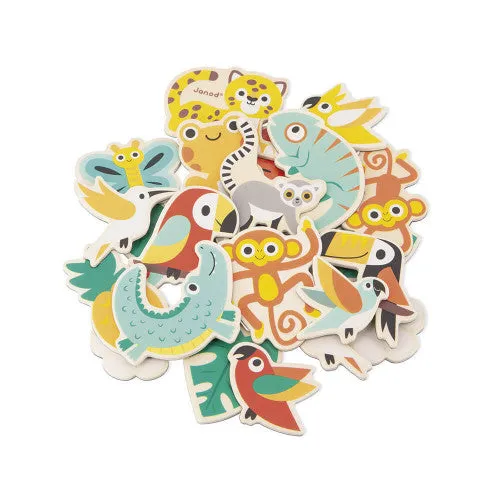 Janod Tropik - 24-Piece Tropical Magnets Set