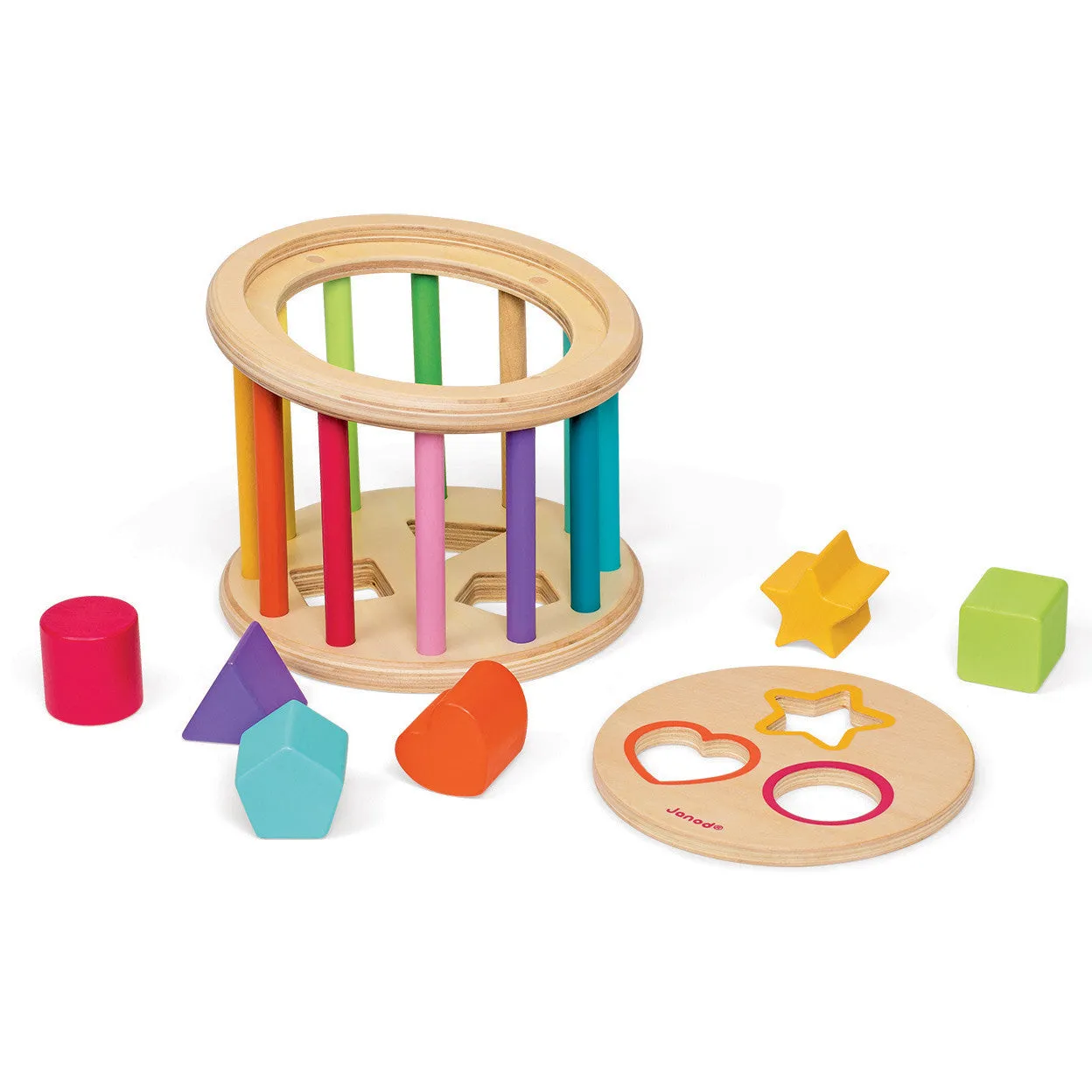 Janod Wood Shape Sorter Drum