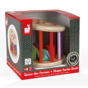 Janod Wood Shape Sorter Drum