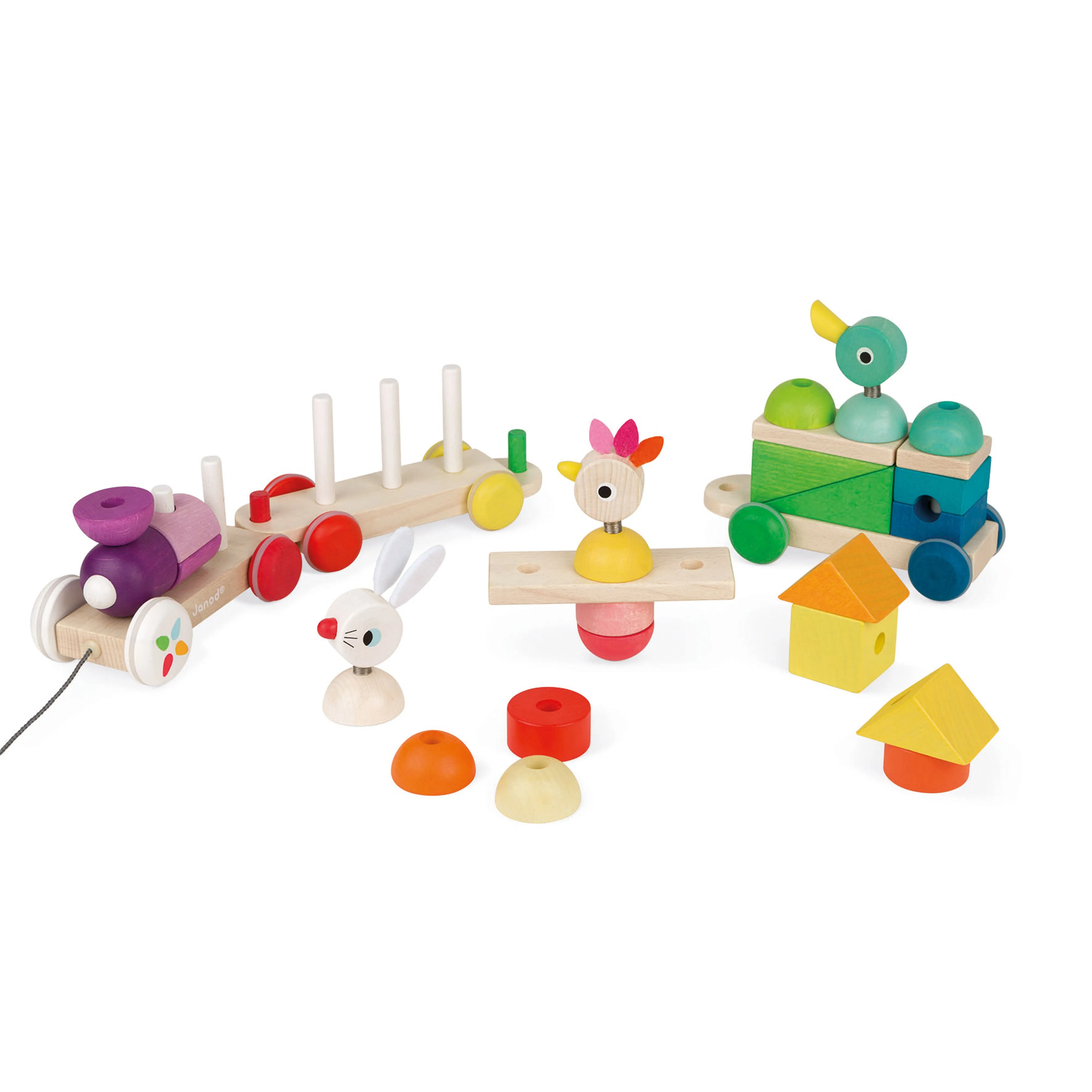 Janod Zigolos Giant Multicolour Train