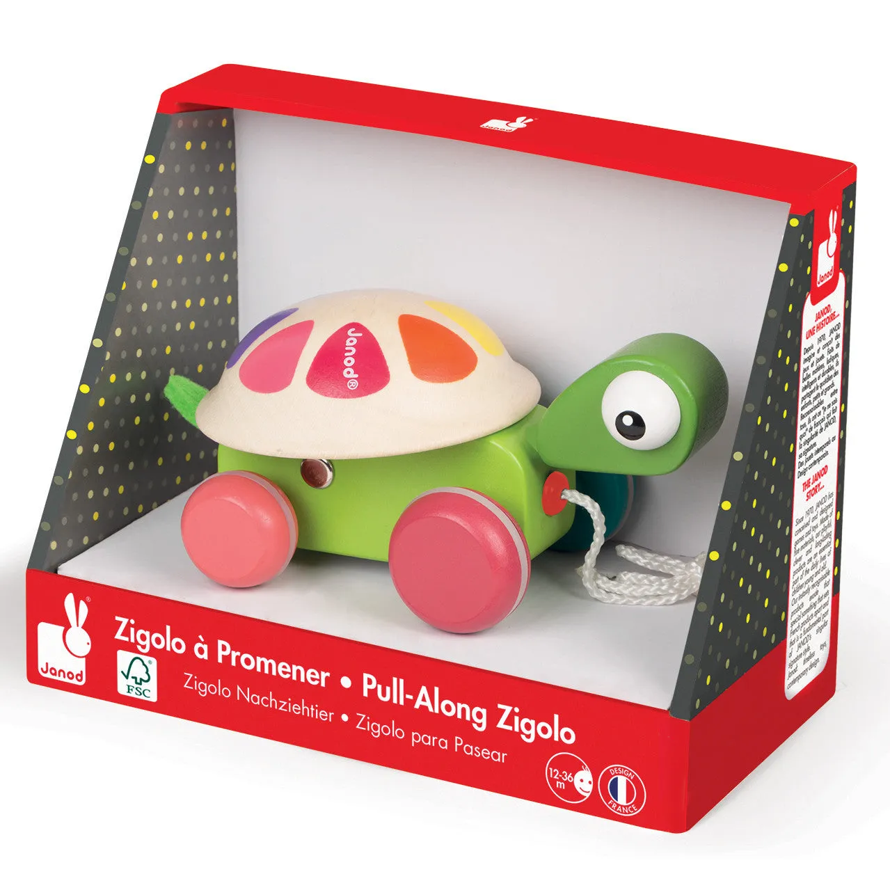 Janod Zigolos Pull Along Turtle