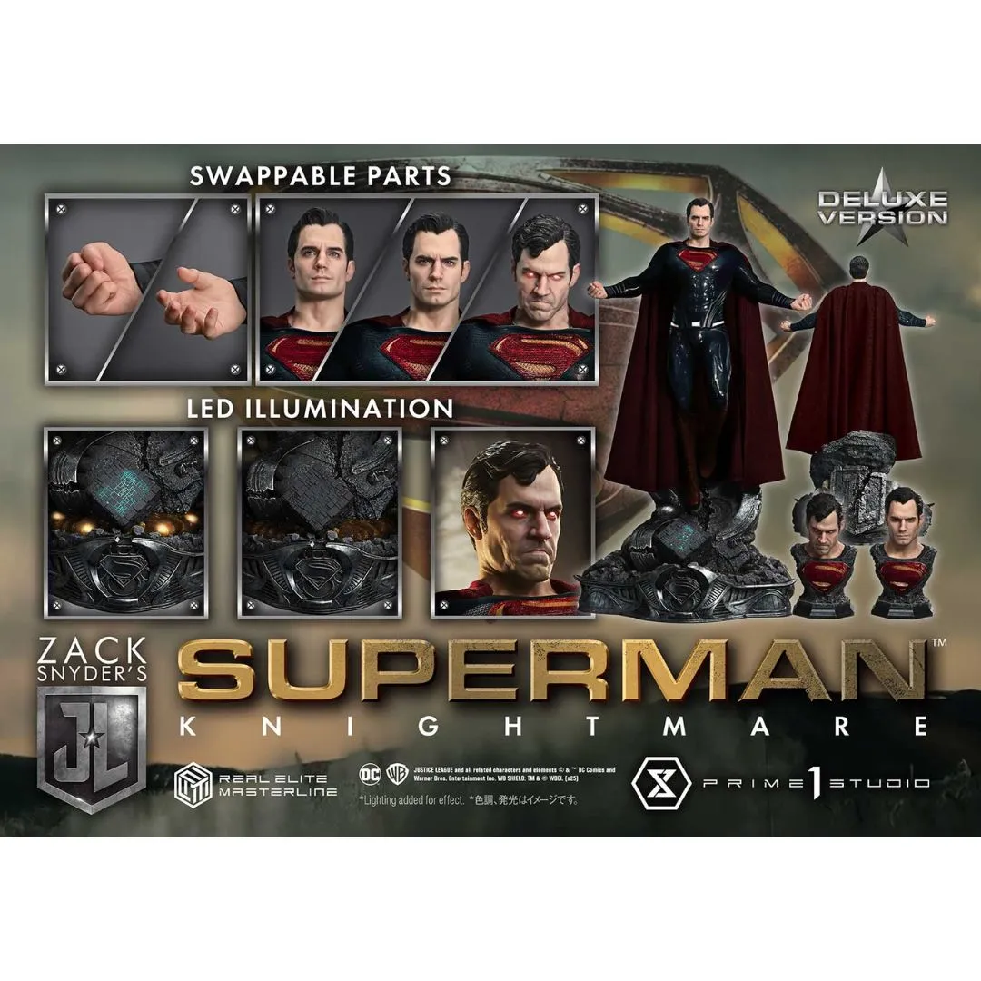 Justice League (Film) Superman Knightmare Color Edition Dx Bonus Version Statue By Prime1 Studios