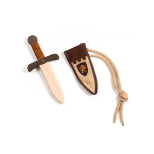 Kalid Medieval Dagger Rustik Natur   Pouch Lion-dragon