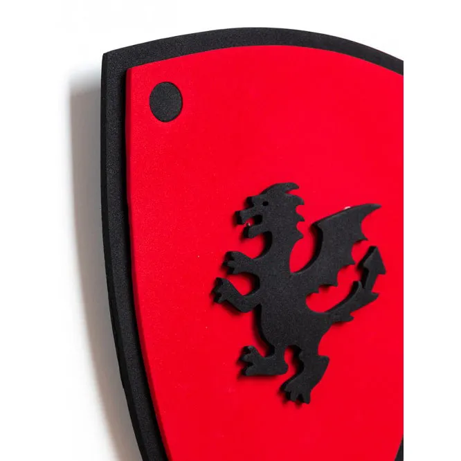 Kalid Medieval Shield Softik Red S Dragon