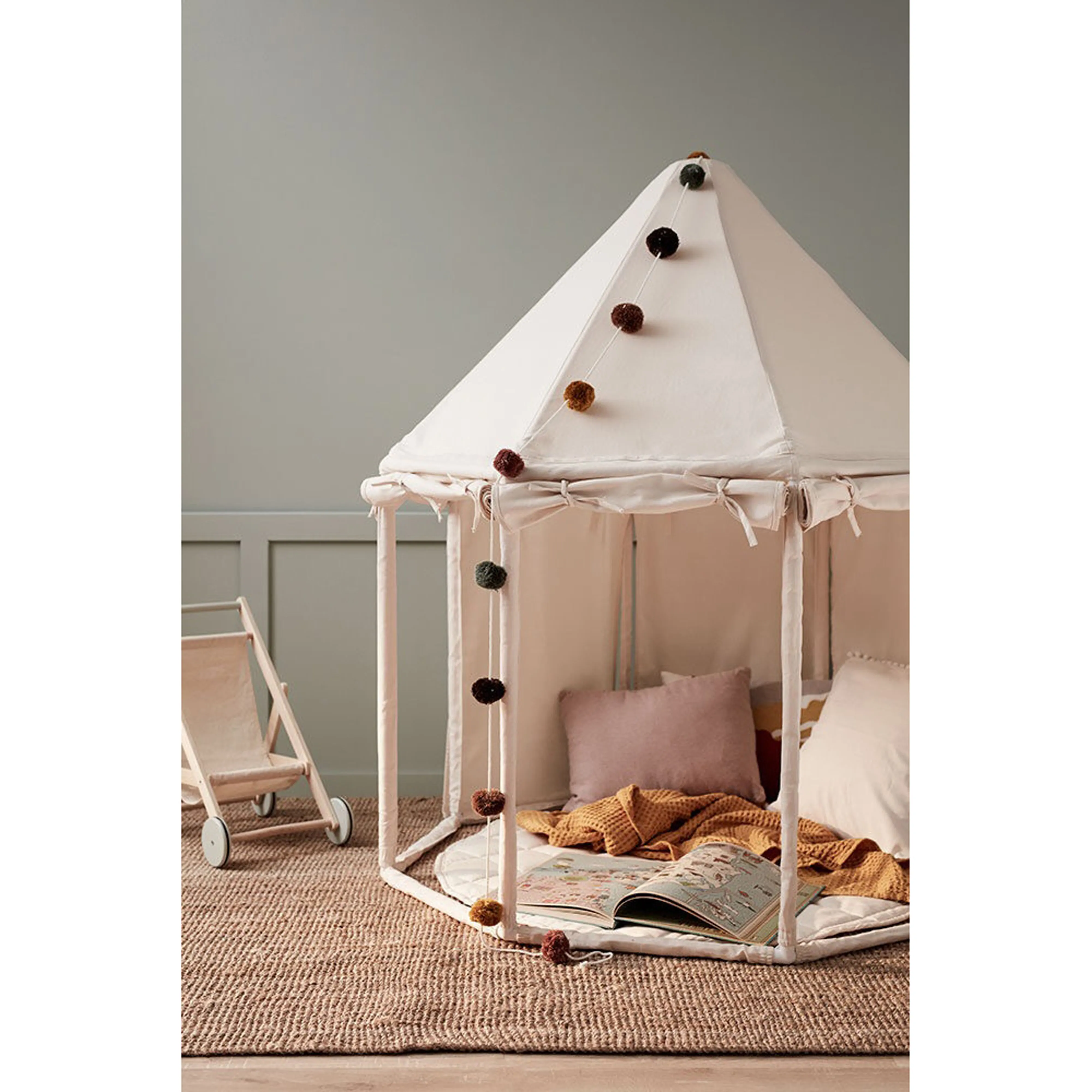 Kid's Concept Pavilion Tent Off White 122x122x142cm
