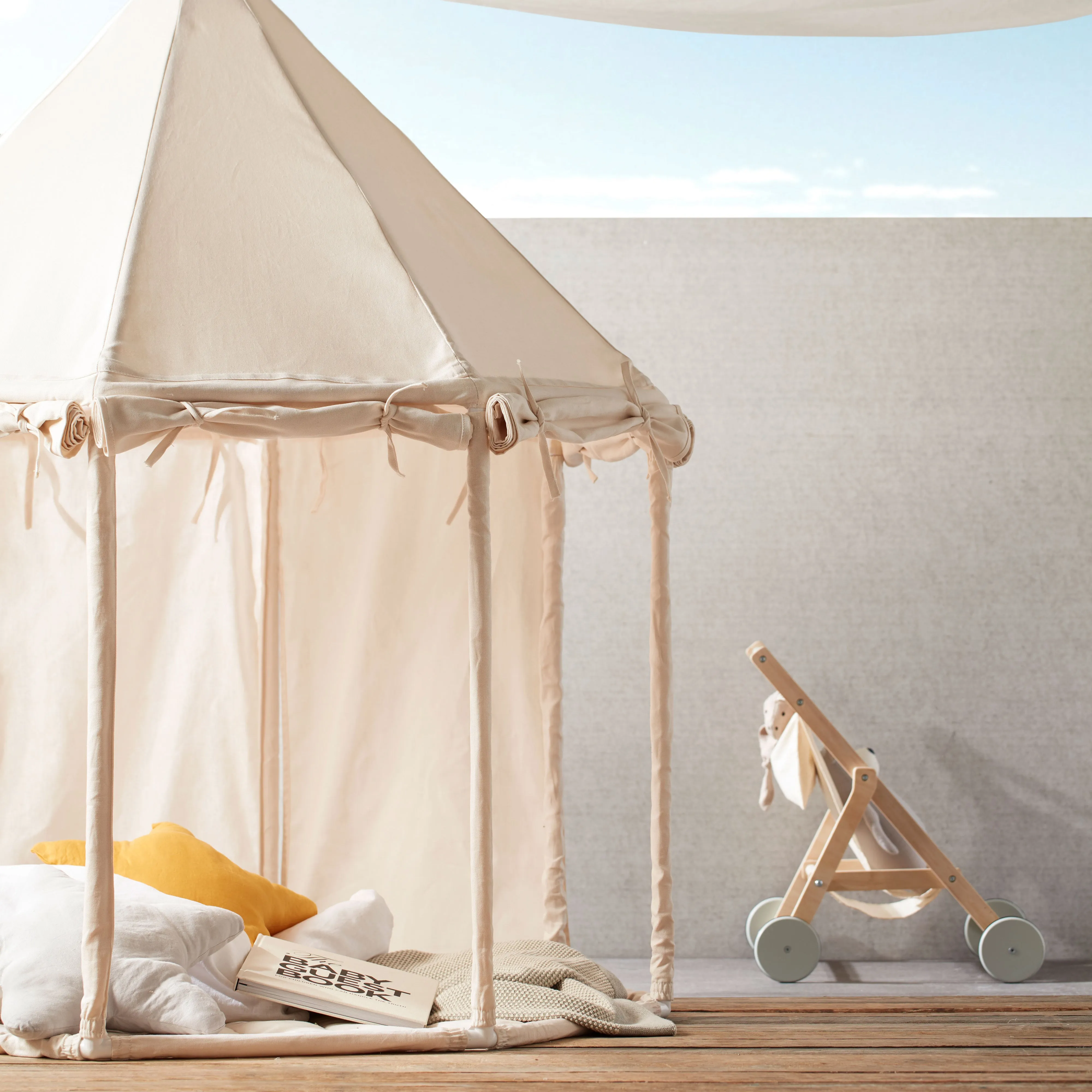 Kid's Concept Pavilion Tent Off White 122x122x142cm