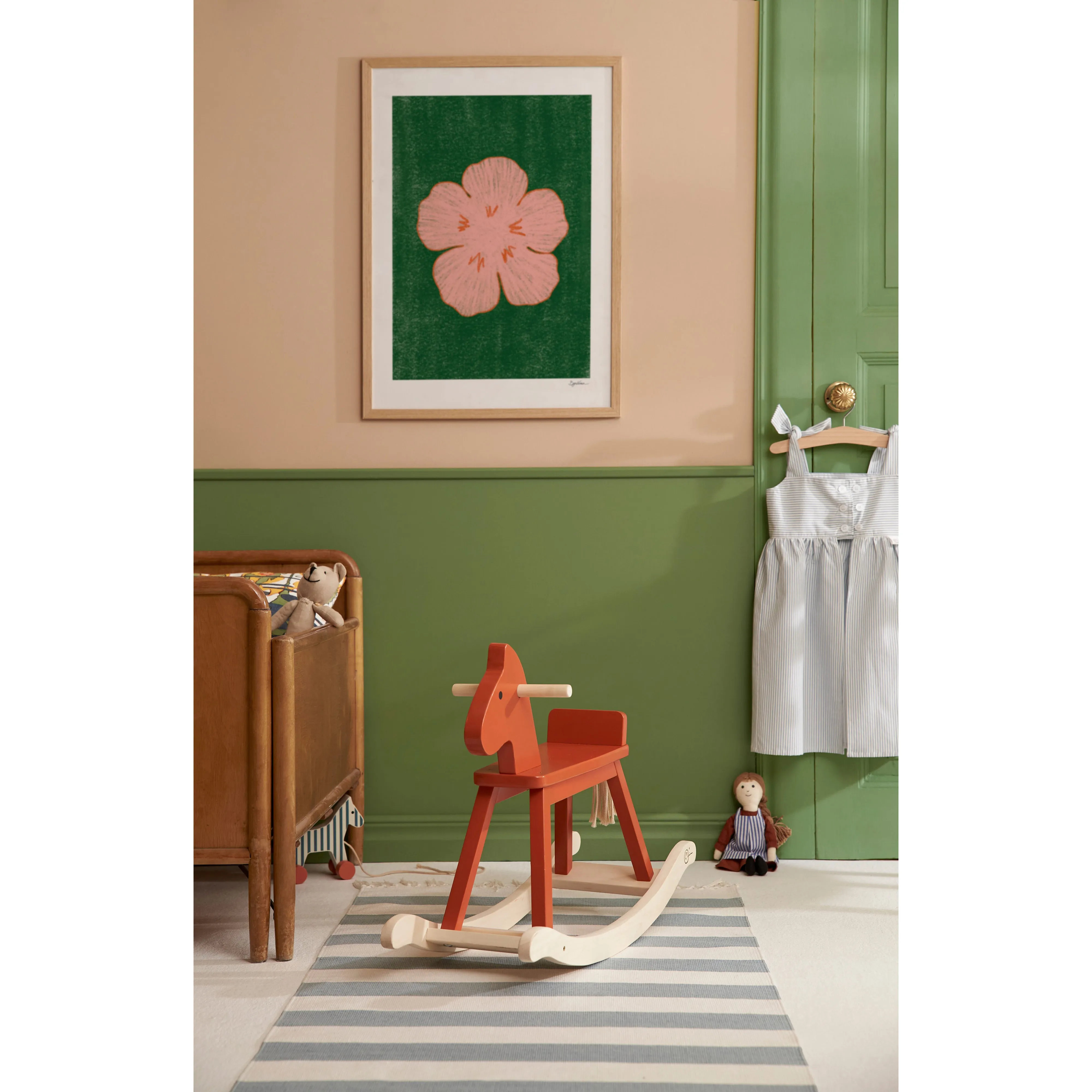 Kid's Concept Rocking Horse Orange Red Carl Larsson