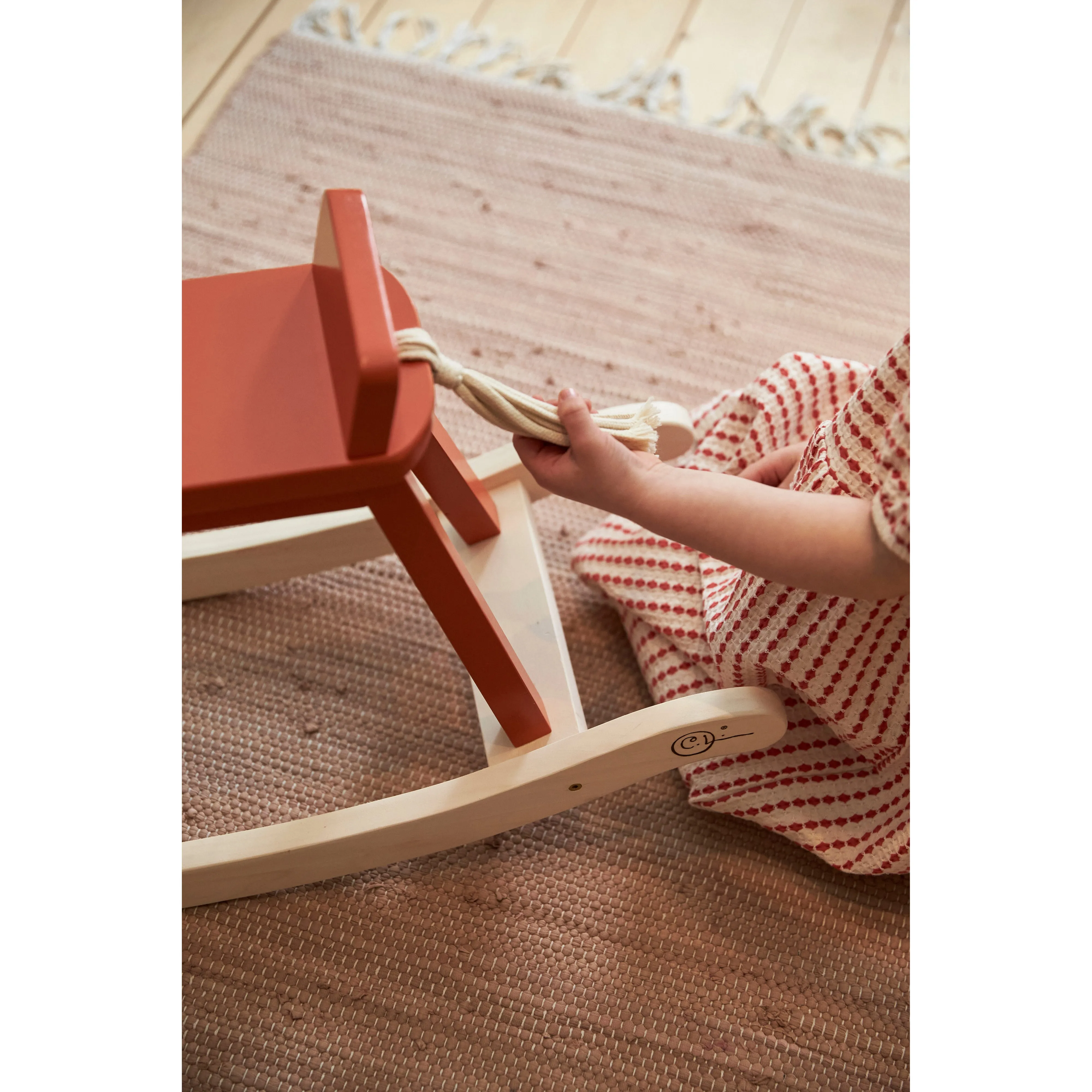 Kid's Concept Rocking Horse Orange Red Carl Larsson