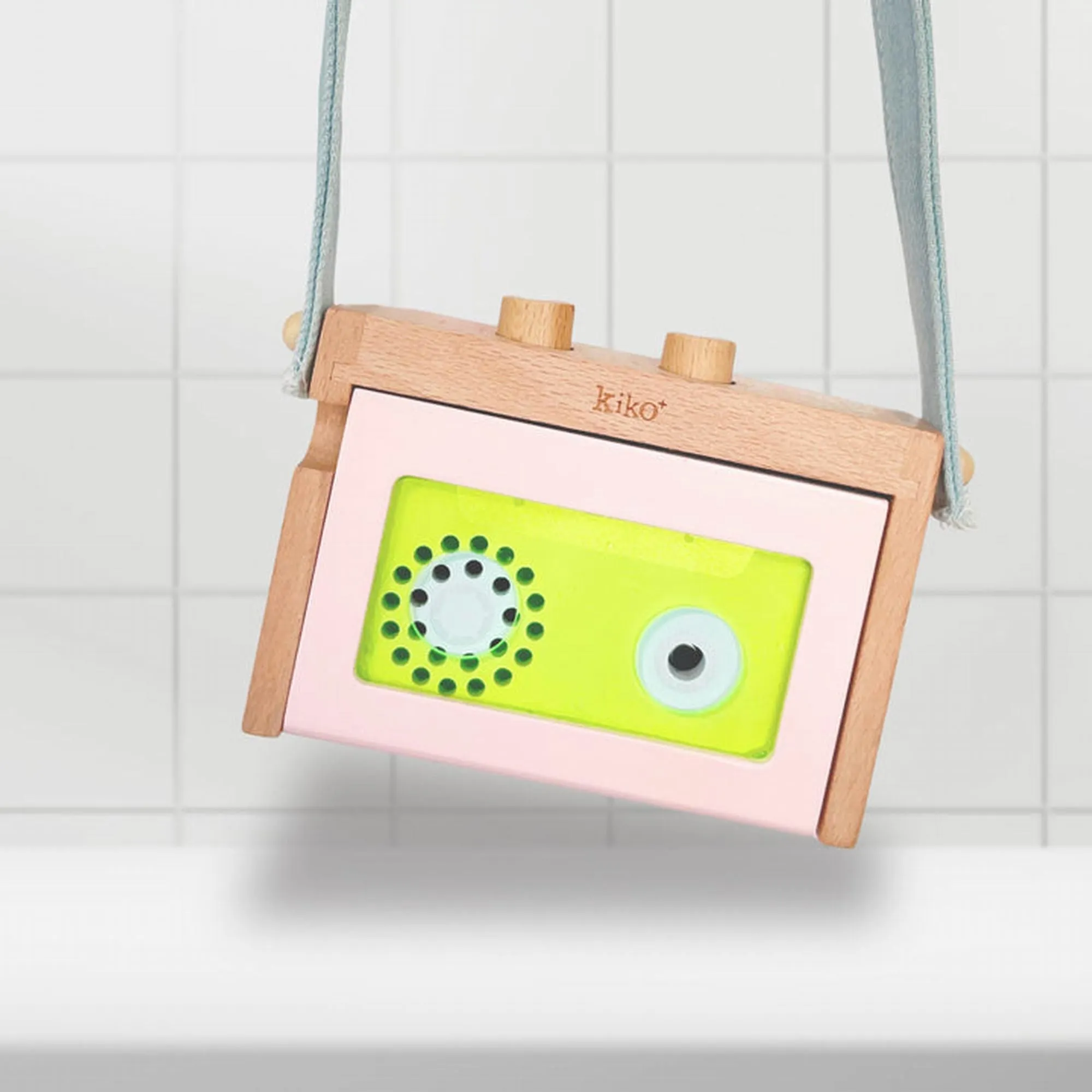 kiko  & gg* Kiko  Mini Tape Recorder Pink Wooden Toy