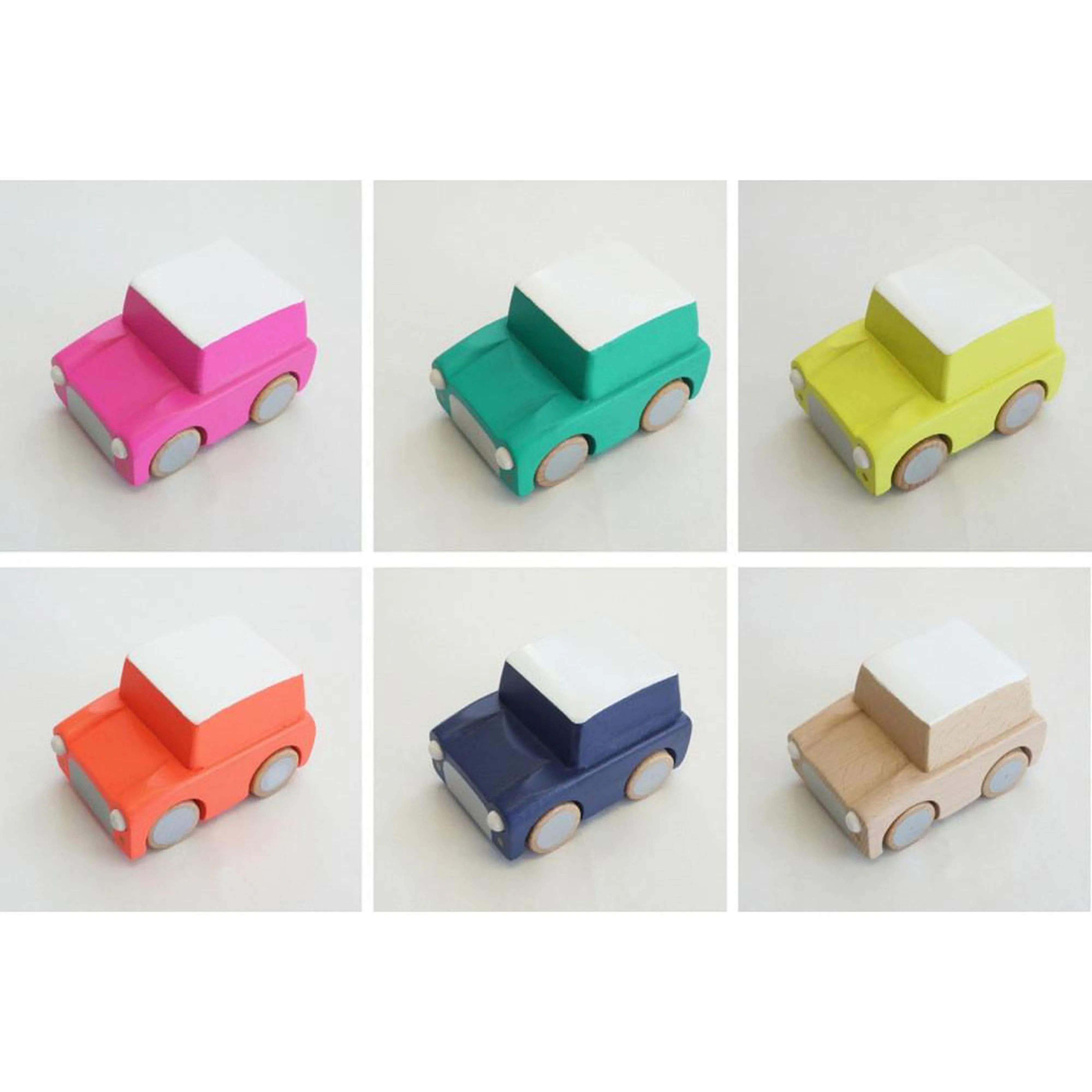 kiko  & gg* Kuruma Classic Wooden Wind Up Car Natural