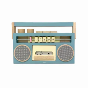 kiko  & gg* Tape Recorder – Wooden Toy Recorder- (Blue)