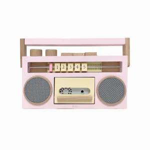 kiko  & gg* Tape Recorder – Wooden Toy Recorder- (Pink)