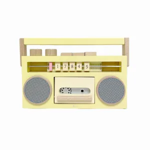 kiko  & gg* Tape Recorder – Wooden Toy Recorder- (Yellow)