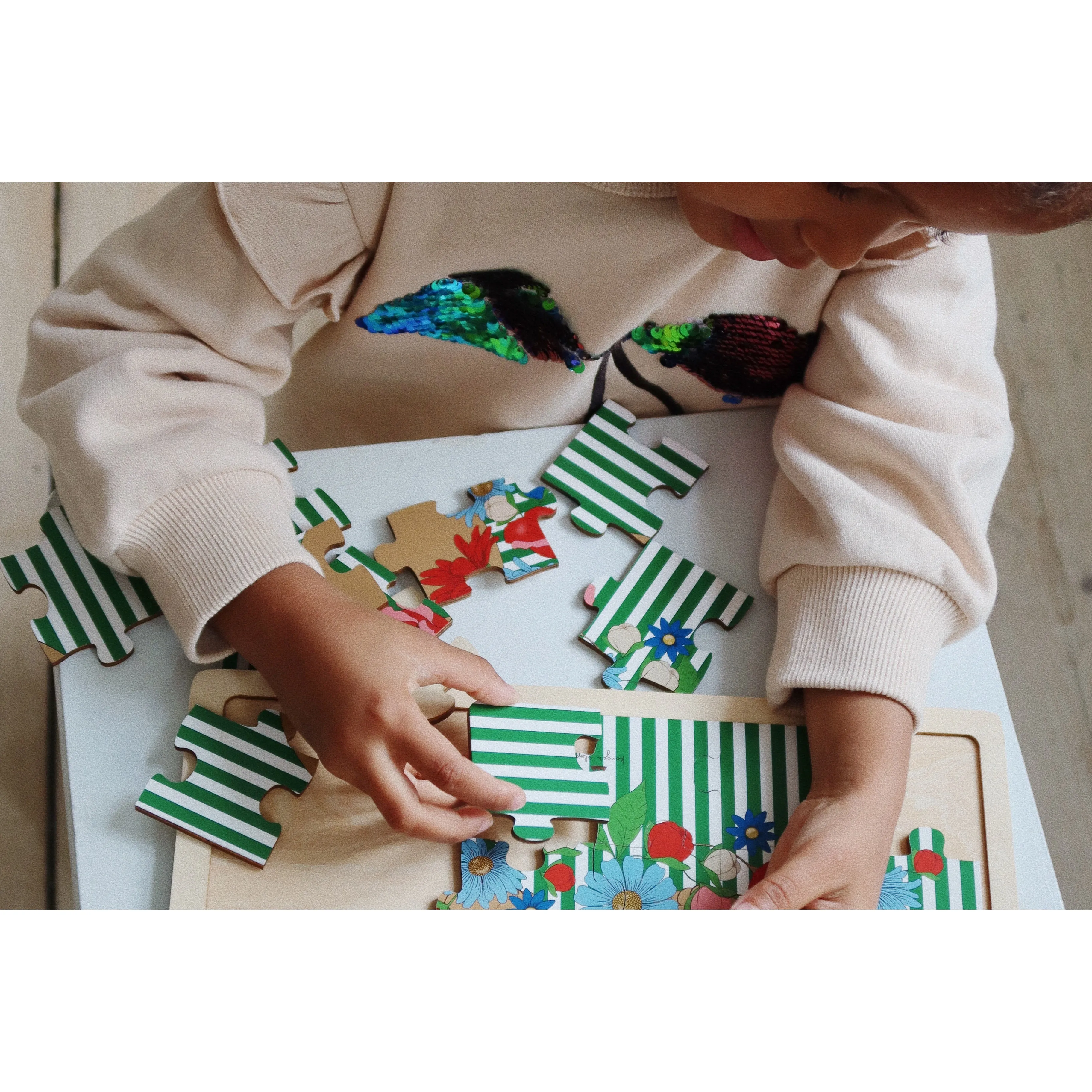 Konges Sløjd Wooden Bunny Puzzle 24 pcs FSC Bunny Tokki