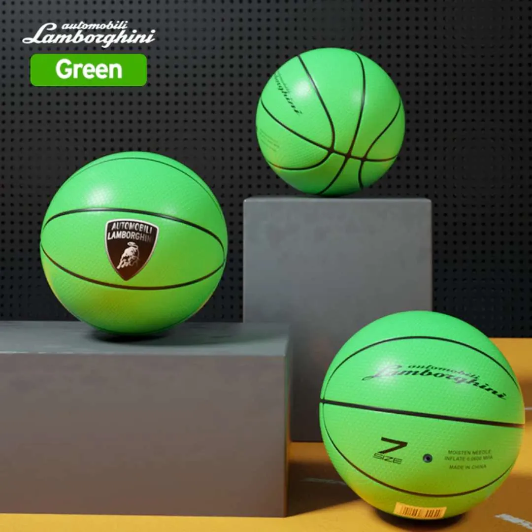 LAMBORGHINI Basket Ball- GREEN Size 7 by Mesuca