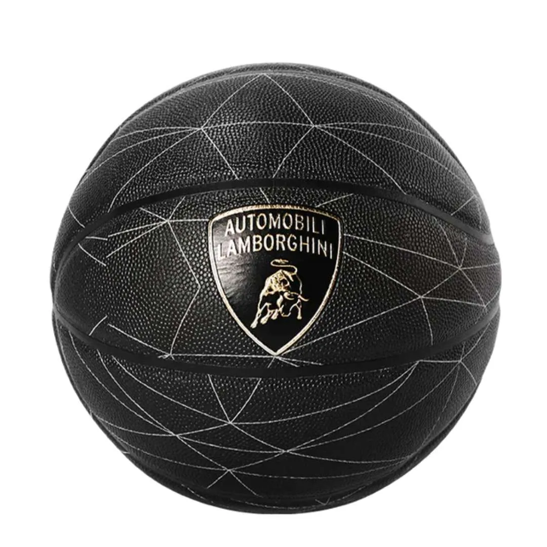 LAMBORGHINI RUBBER BASKETBALL BLACK Size 7 by Mesuca