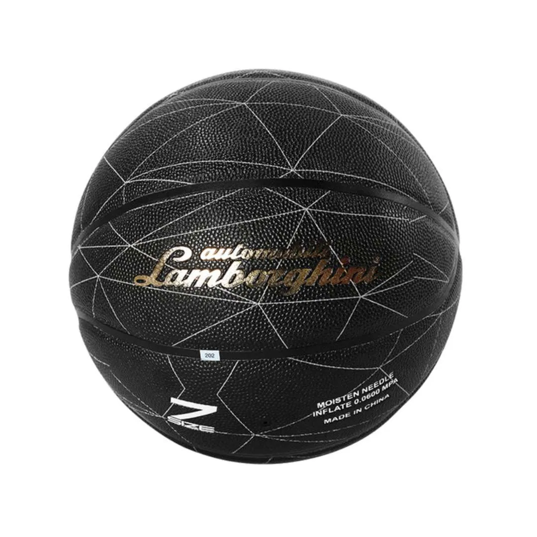 LAMBORGHINI RUBBER BASKETBALL BLACK Size 7 by Mesuca