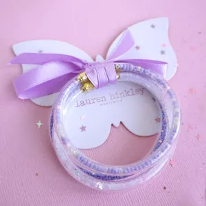 Lauren Hinkley Bracelet | Purple Glitter 3 Pack
