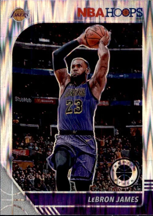 Lebron James, Silver Flash Prizm, 2019-20 Panini Hoops Premium Stock Basketball NBA