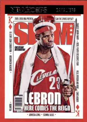 Lebron James, Slam, 2021-22 Panini Hoops Basketball NBA