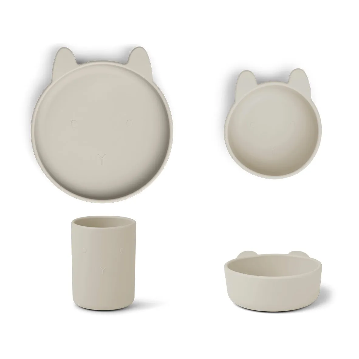 Liewood Cyrus Silicone Tableware Set - Junior - Rabbit Sandy
