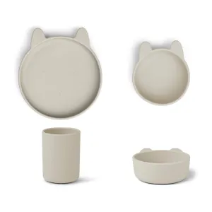 Liewood Cyrus Silicone Tableware Set - Junior - Rabbit Sandy
