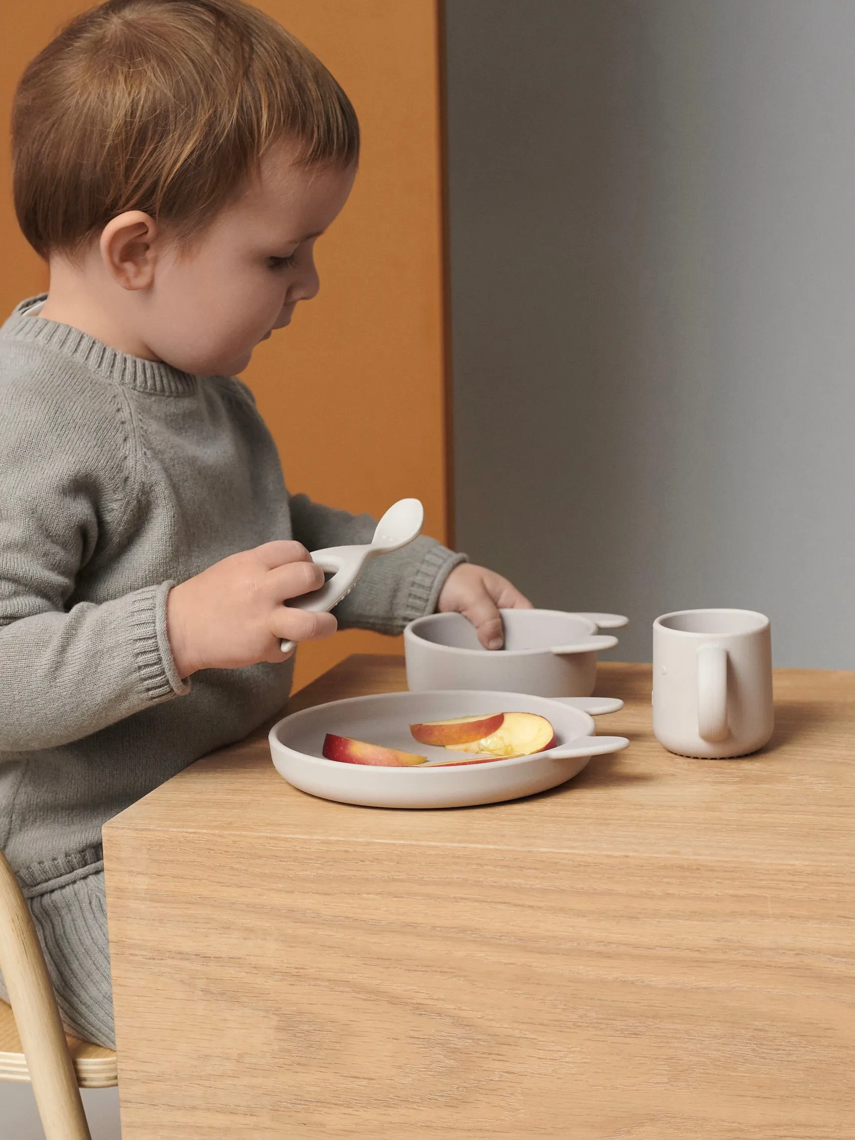 Liewood Cyrus Silicone Tableware Set - Junior - Rabbit Sandy