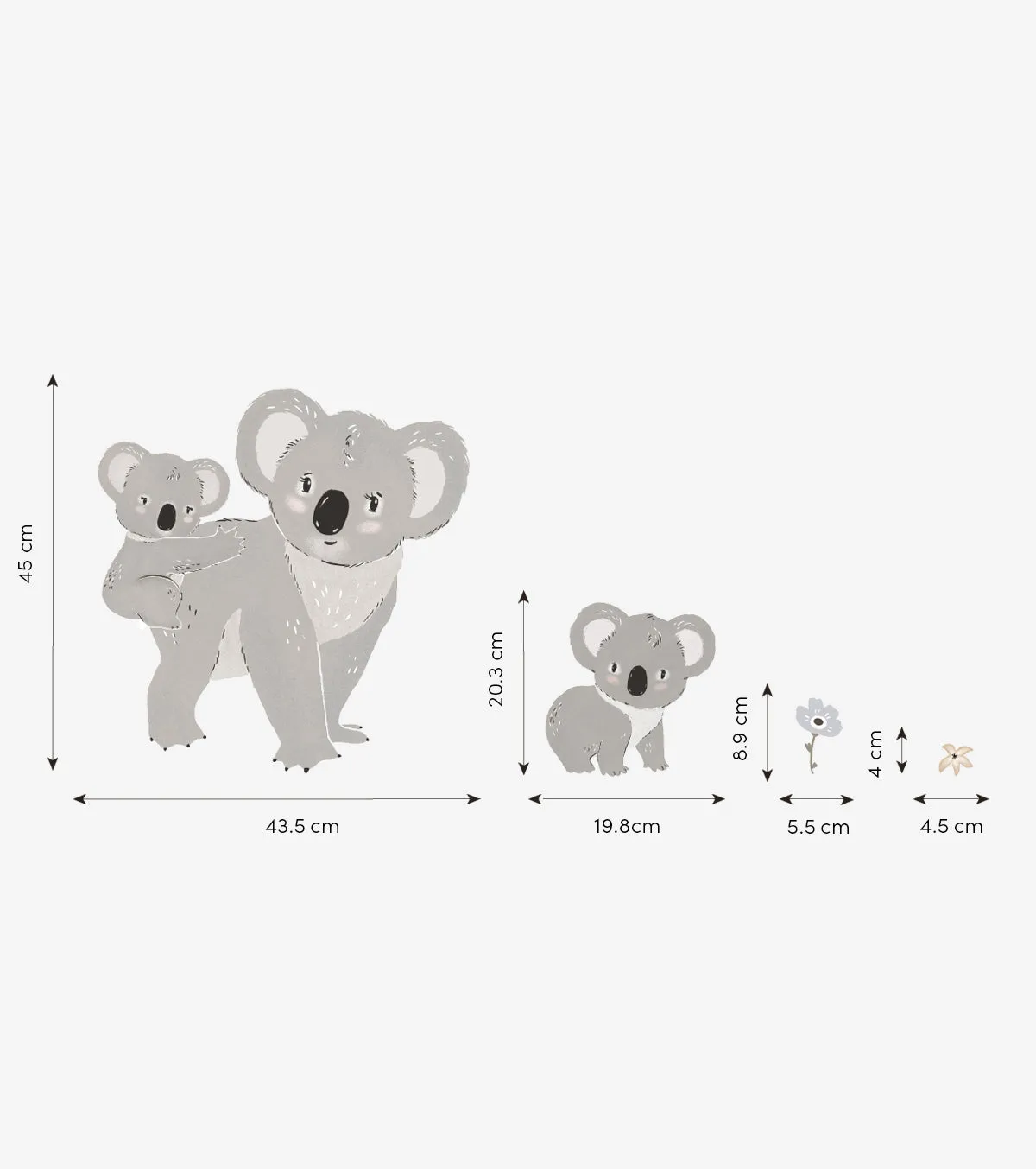 Lilydale | Wall Decals - Koala Family XL in TUBE