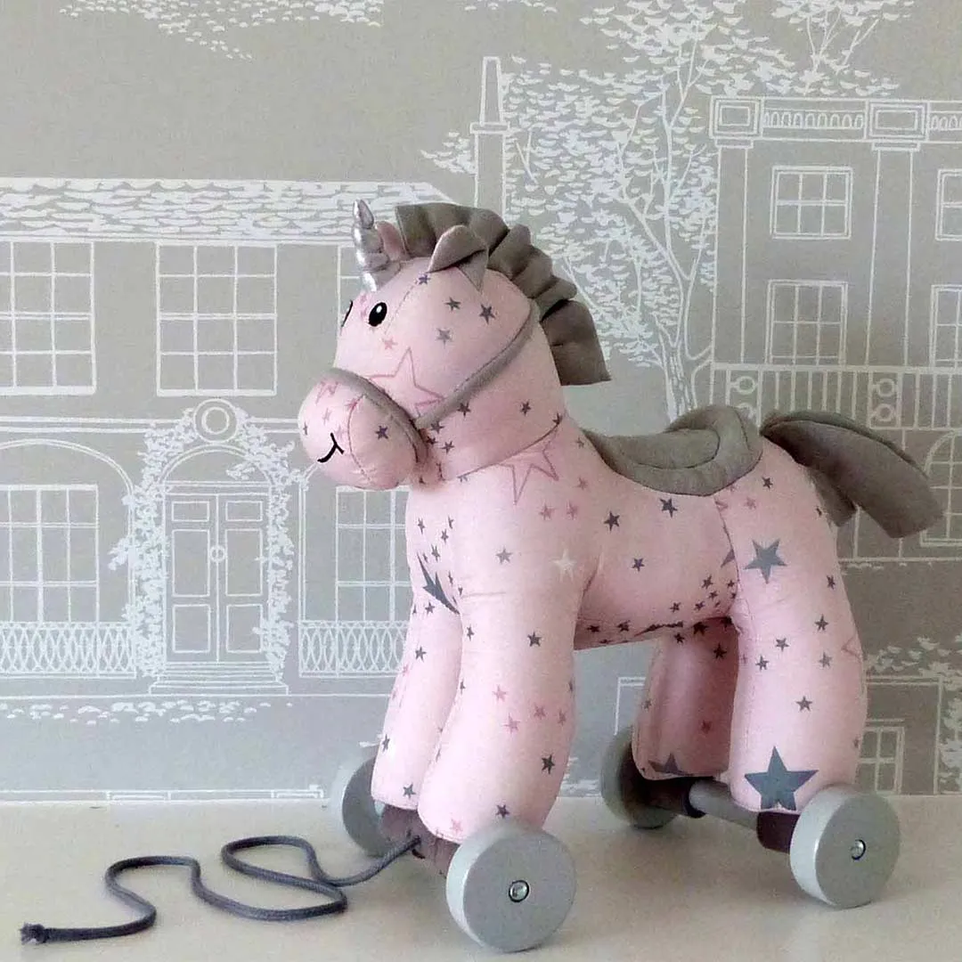 Little Bird Told Me - Pull-Along Unicorn - Celeste (6m )
